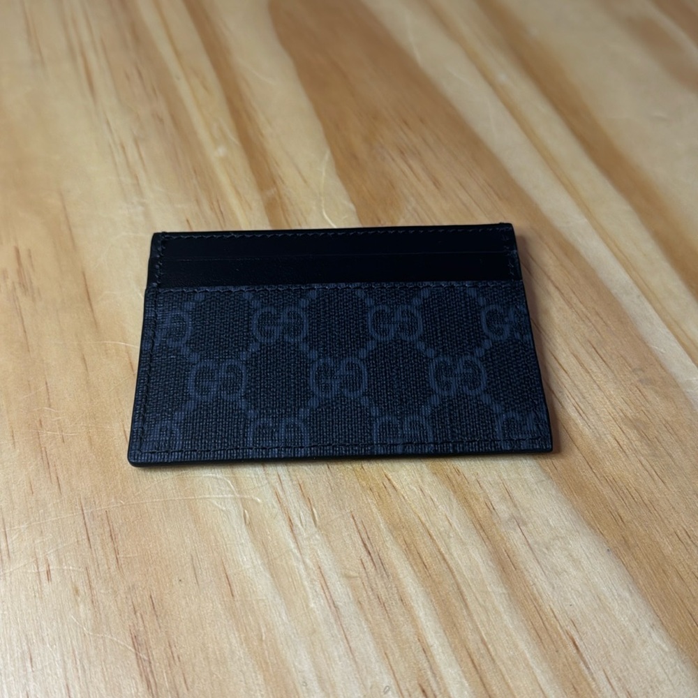 GUCCI GG SUPREME KINGSNAKE BLACK CARDHOLDER NEW AUTHENTIC